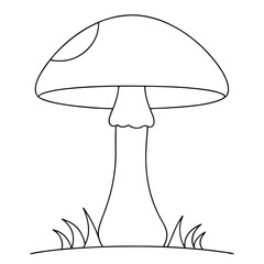 vector illustration of a simple  mushroom