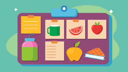 A Meal Planning 101 board with tips on how to pack a nutritious lunch for school.. Vector illustration