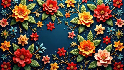 Intricate woven floral tapestry, rich texture, floral, flower, vintage