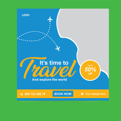 Explore the World Facebook and Instagram Posts For Travel Agency - Book Your Dream Vacation Today. Perfect Vacation, Affordable Getaways, Customized Tours, Exclusive Deals Now!


