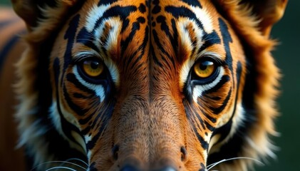 Symmetrical face markings on an animal, intricate detail , animal face, wildlife, texture