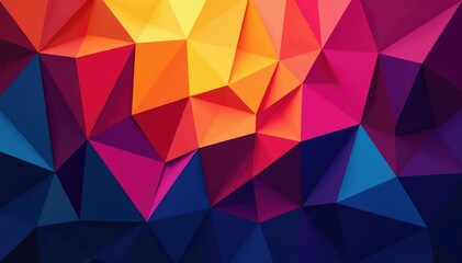 Fototapeta premium Abstract geometric mosaic, vibrant hues, sharp lines, vector, repeat