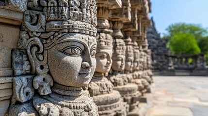 Obraz premium Stone Carvings of Hindu Deities
