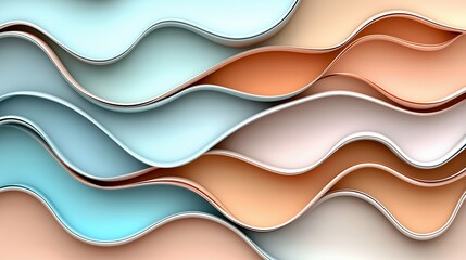 Abstract Pastel Wavy Background with Layered Texture