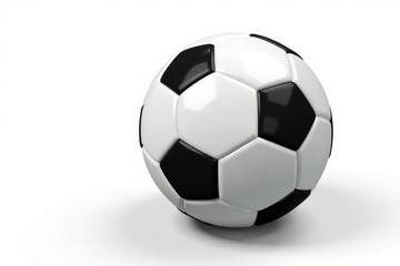 Fototapeta premium New pristine white football, isolated on white, clean background, sports, equipment