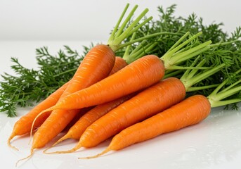 Fresh carrots vibrant orange crisp