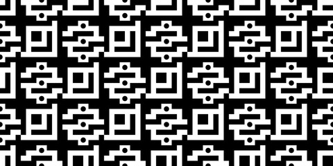 Fototapeta premium Seamless Transparent Monochrome Art Deco Style Geometric Pattern Wallpaper