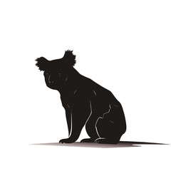 Fototapeta premium Vector Koala Family Silhouette
