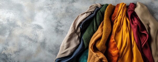 Colorful Fabric Pile