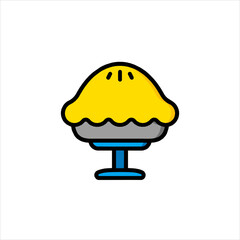 vector illustration of an orange lamp