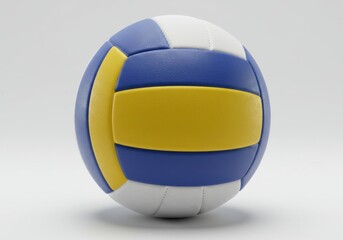 Fototapeta premium Volleyball spherical blue white yellow