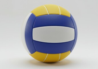 Volleyball spherical blue white yellow