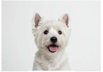 Cute white west highland terrier