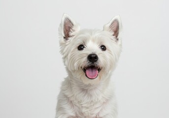 Cute white west highland terrier