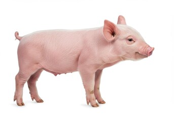 Fototapeta premium Pink piglet cute farm animal