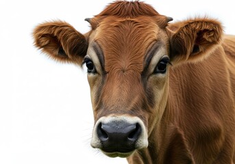 Close up portrait cow jersey breed