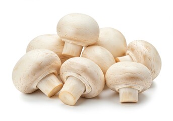 Fresh white mushrooms whole button