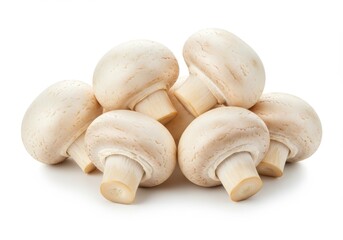 Fresh white mushrooms whole button