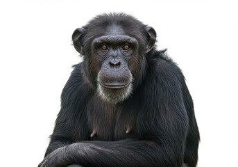 Fototapeta premium Chimpanzee portrait detailed fur texture