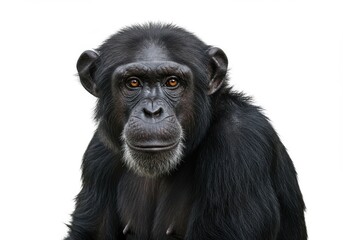 Fototapeta premium Chimpanzee portrait detailed fur texture