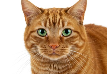 Orange tabby cat close-up portrait