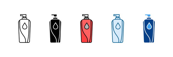 Shampoo Icon Set Multiple Style Collection