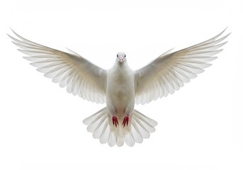 Obraz premium White dove flight wings fully