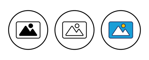 Picture icon vector. photo gallery icon symbol