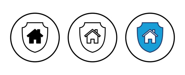home insurance icon vector. home protection icon