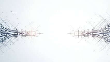 Flat Minimalist Wallpaper Design: Abstract Visuals with Cosmic Patterns & Digital Grids for Futuristic Interstellar Travel & Theoretical Physics Branding