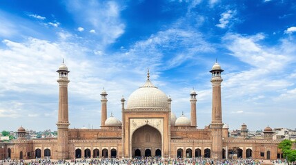 Obraz premium Grand Mosque with Blue Sky