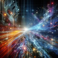 Fototapeta premium Advancing AI and IoT Integration: Revolutionizing Smart Technologies for Future Innovatio