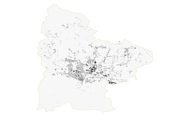 vector map of buildings  of celje city in Slovenia with black and white color