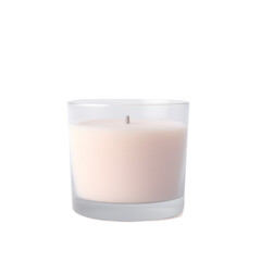 Elegant Pink Candle in Glass Jar Home Decor