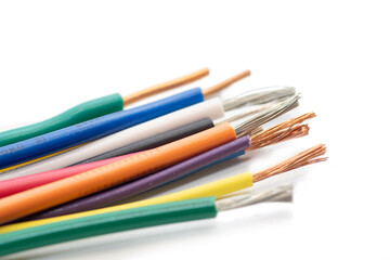 Sold and stranded electrical wire isolated