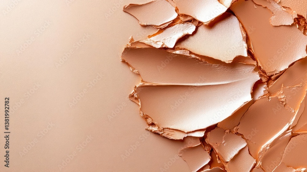 Fototapete textured golden surface with cracked effect and rough edges in macro close up for abstract pattern b
