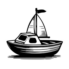 Small boat silhouette