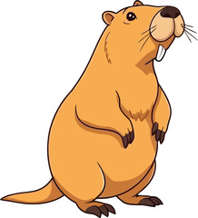 a illustrator vector capybara