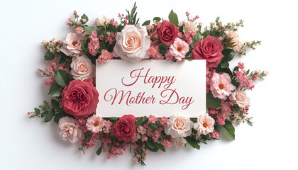 Happy Mother's Day floral greeting card design.