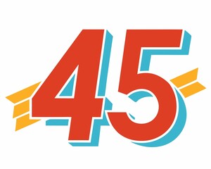 vector illustration of a number one on white background