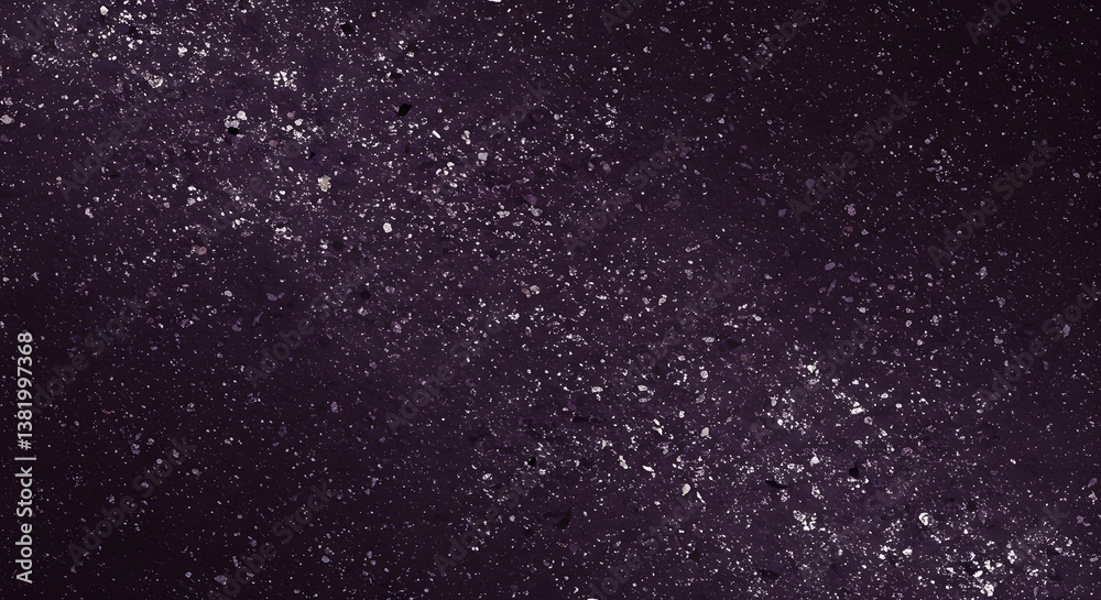 Poster dark purple stone texture with silver specks abstract background