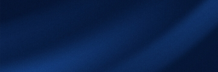 Silk satin fabric. Navy blue color. Abstract dark elegant background with space for design. Soft wavy folds. Drapery. Gradient. Light lines. Shiny. Shimmer.