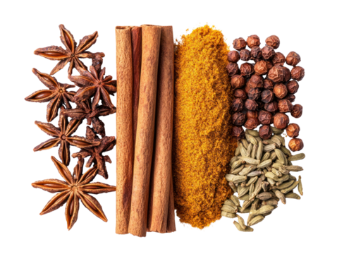 Captivating array of condiments culinary delight kitchen cut out background vibrant spices for food lovers