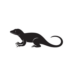 Silhouette of Skink Climbing
