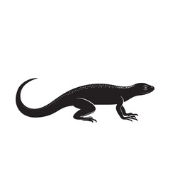 Fototapeta premium Skink Perched Silhouette on Log
