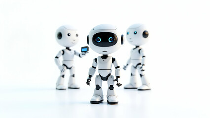 Fototapeta premium 3D Innovative collaborative robots providing efficient assistance in industrial environments through integrated smart automation and adaptive sensor technology for premium photo stock imagery as 3D Ic