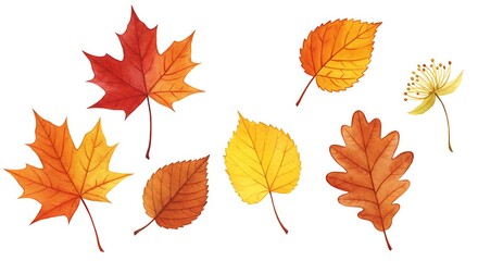 Autumn's Watercolor Whispers AI Generated
