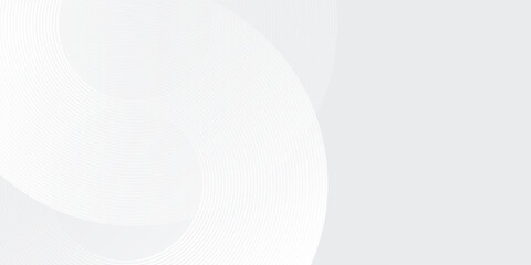 White glowing geometric lines on gray background. Modern shiny blue circle design