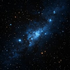 Obraz premium Stunning Deep Space Scene with Stars and Nebula in Dark Cosmic Background, Perfect for Astrophotography and Space-Themed Projects