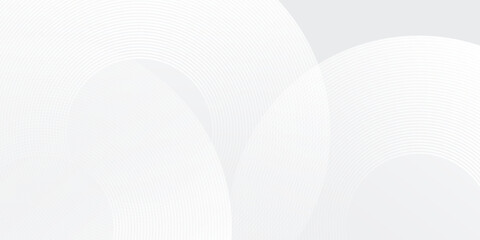 White glowing geometric lines on gray background. Modern shiny blue circle design simple abstract